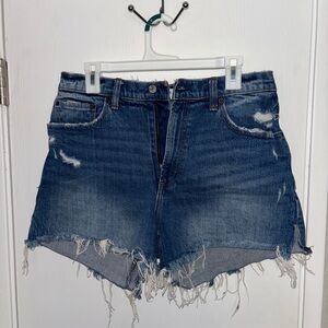 Abercrombie & Fitch Blue Distressed Jean Shorts